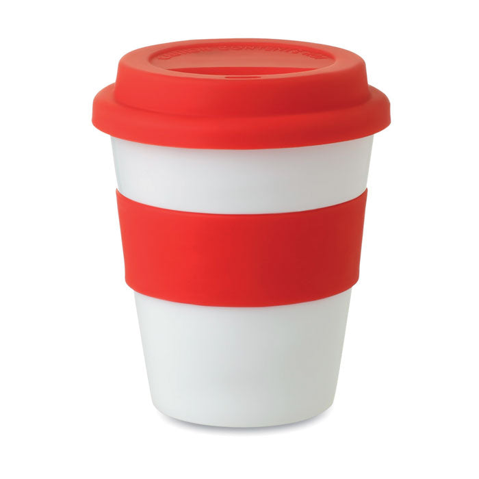 Branded PP tumbler with silicone lid