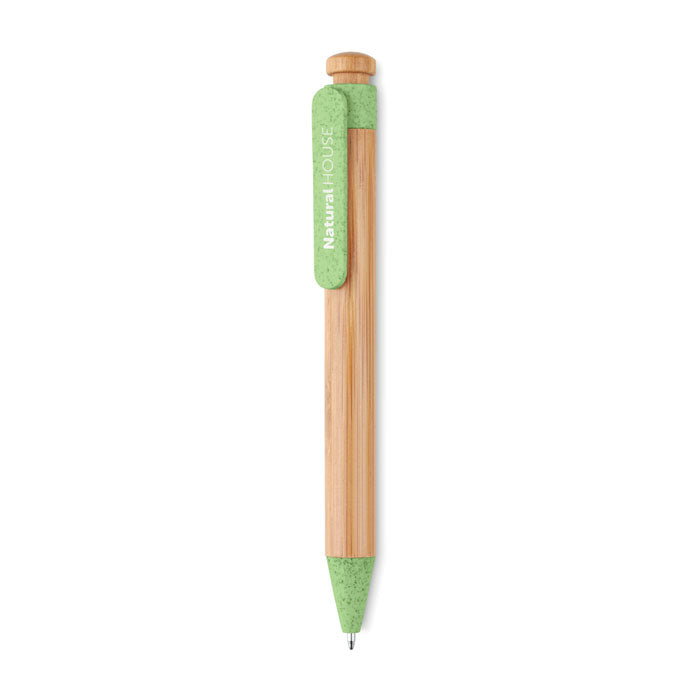 Bamboo/Wheat-Straw ABS ball pen | Branded Bamboo Pen