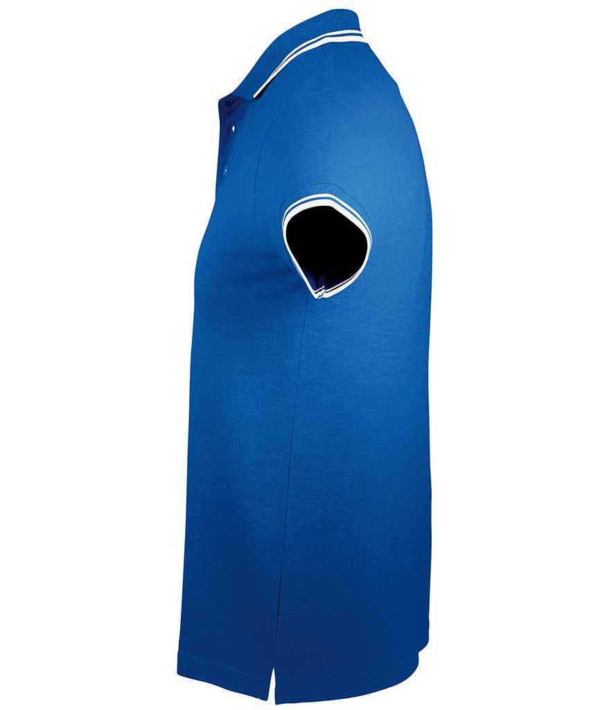 SOL'S Pasadena Tipped Cotton Piqué Polo Shirt Royal Blue/White