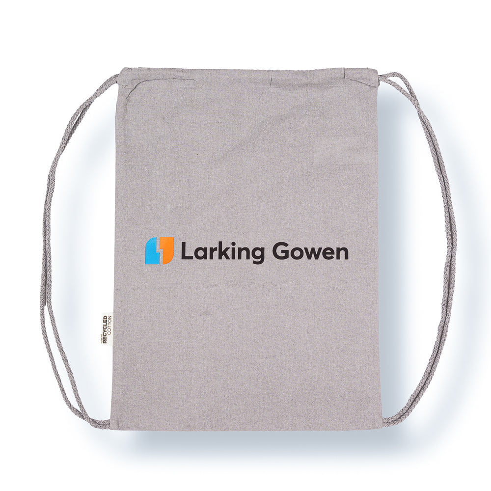 Express GRS Certified, Recycled Cotton Drawstring Bag