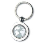 Branded Globe metal key ring