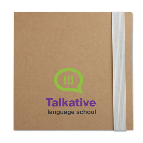 Branded Recycled Carton Notebook with memo set and pen