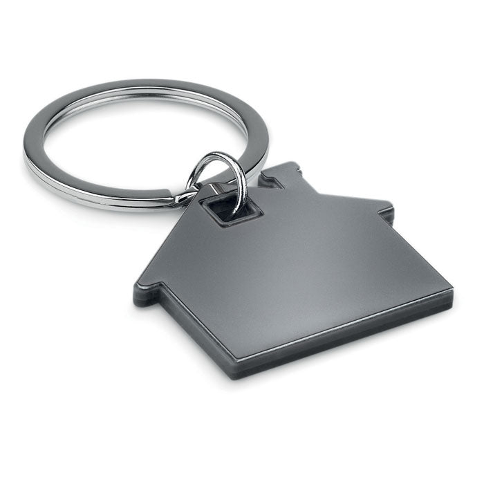 Branded House shape plastic key ring