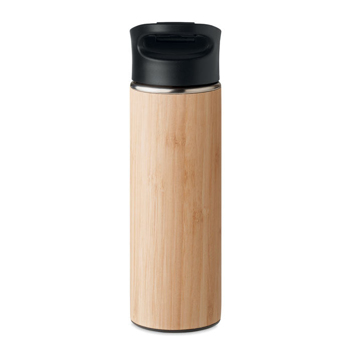 Branded Double wall bamboo flask 450ml
