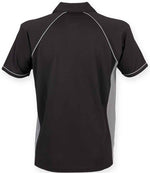 Finden + Hales Performance Piped Polo Shirt Black/Grey