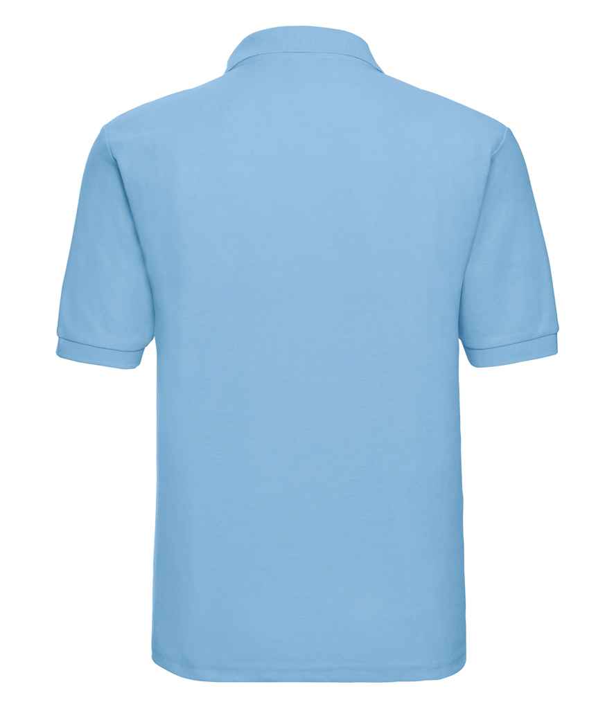 Russell Poly/Cotton Piqué Polo Shirt Sky Blue