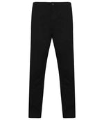 Henbury Stretch Flex Waistband Chino Trousers Black