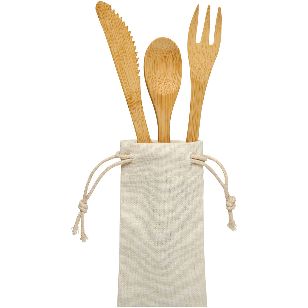 Branded Celuk bamboo cutlery set