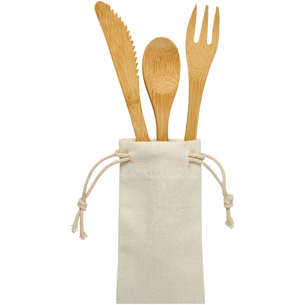 Branded Celuk bamboo cutlery set