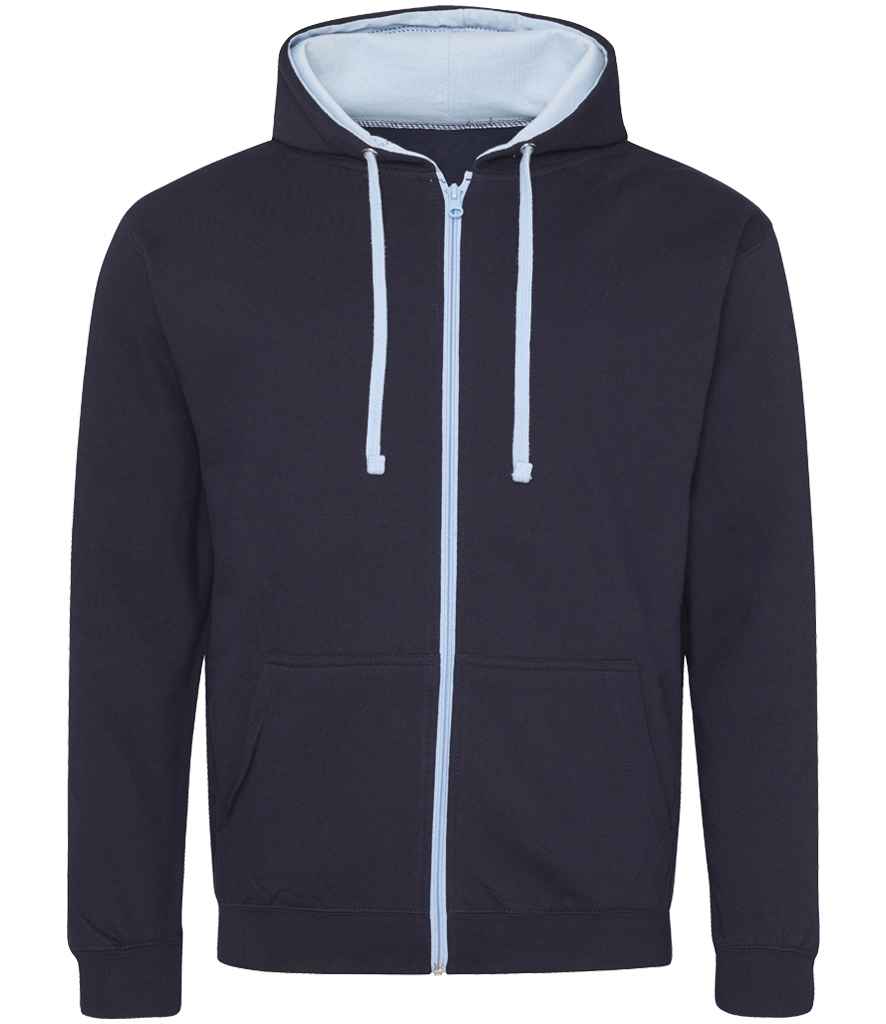 AWDis Varsity Zoodie New French Navy/Sky Blue