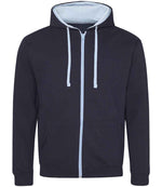 AWDis Varsity Zoodie New French Navy/Sky Blue