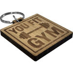 The Terren - Bamboo keyring (Square)