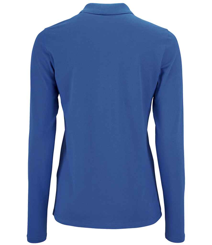 SOL'S Ladies Perfect Long Sleeve Piqué Polo Shirt Royal Blue