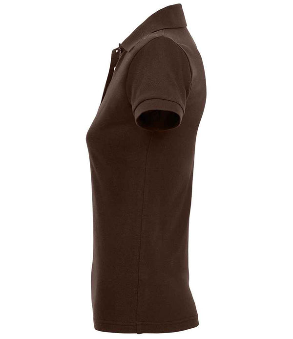 SOL'S Ladies Prime Poly/Cotton Piqué Polo Shirt Chocolate