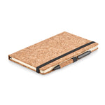 Branded A5 cork notebook with pen