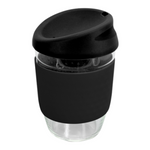 Branded Glass Coffee Cup with Silicone Band - Kiato Cup
