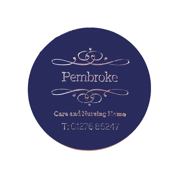 Branded Recycled Large Leather Round Coaster