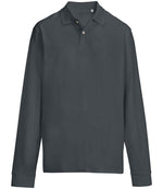 SOL'S Unisex Pacific Long Sleeve Piqué Polo Shirt Mouse Grey