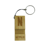 Branded Premium Bamboo Phone Stand Keyring