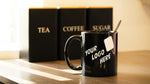 11oz Black Panel Mug