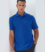 Henbury Heavy Poly/Cotton Piqué Polo Shirt Royal Blue