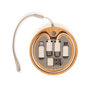 NATURAL BAMBOO 5-In-1 Cable Kit