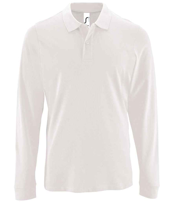 SOL'S Perfect Long Sleeve Piqué Polo Shirt White