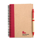 Branded B6 recycled notebook with pen