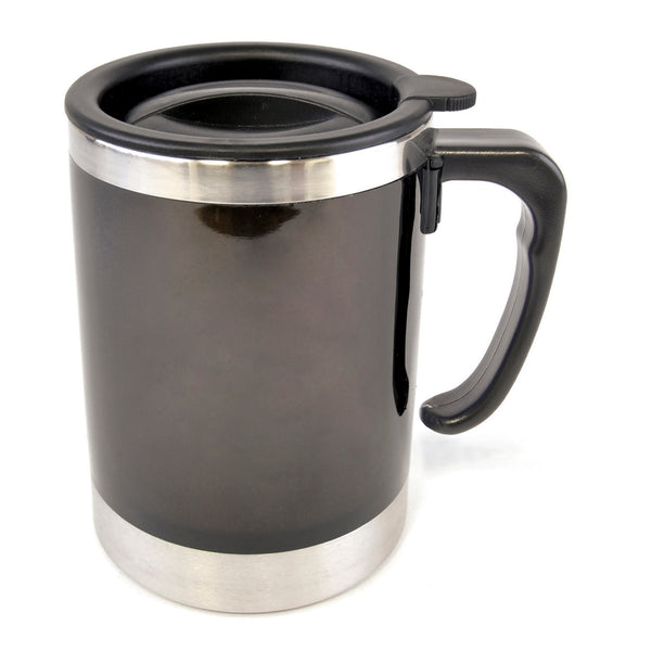 Branded Matisse 400ml double walled cylidrical travel mug