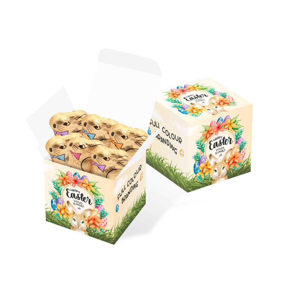 Easter, Eco Maxi Cube, Foiled Bunnies, x6 Bespoke