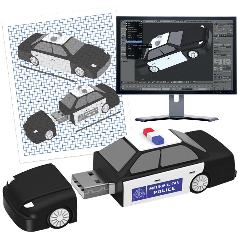 Bespoke PVC USB Sticks - 1GB