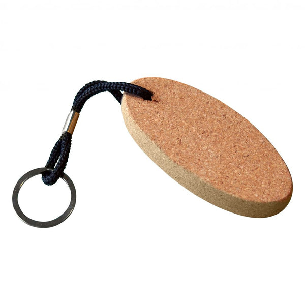 Branded Floating Cork Keyring (Oval Disc)