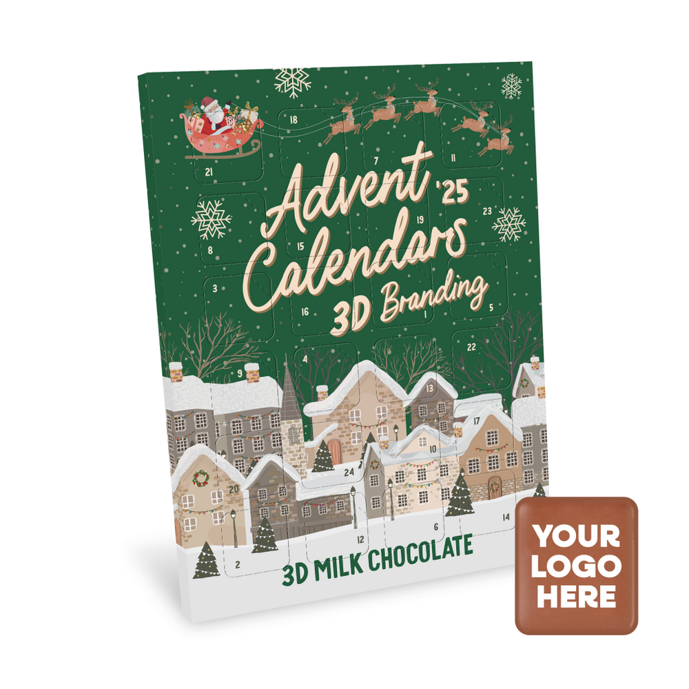 Advent Calendars, Maxi Advent Calendar, Milk Chocolate³, 3D Branding Bespoke