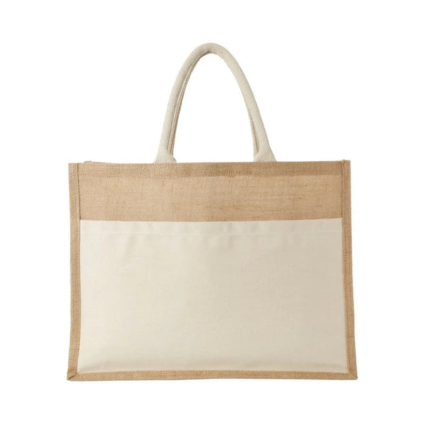 Branded Bromley Pocket Jute Bag