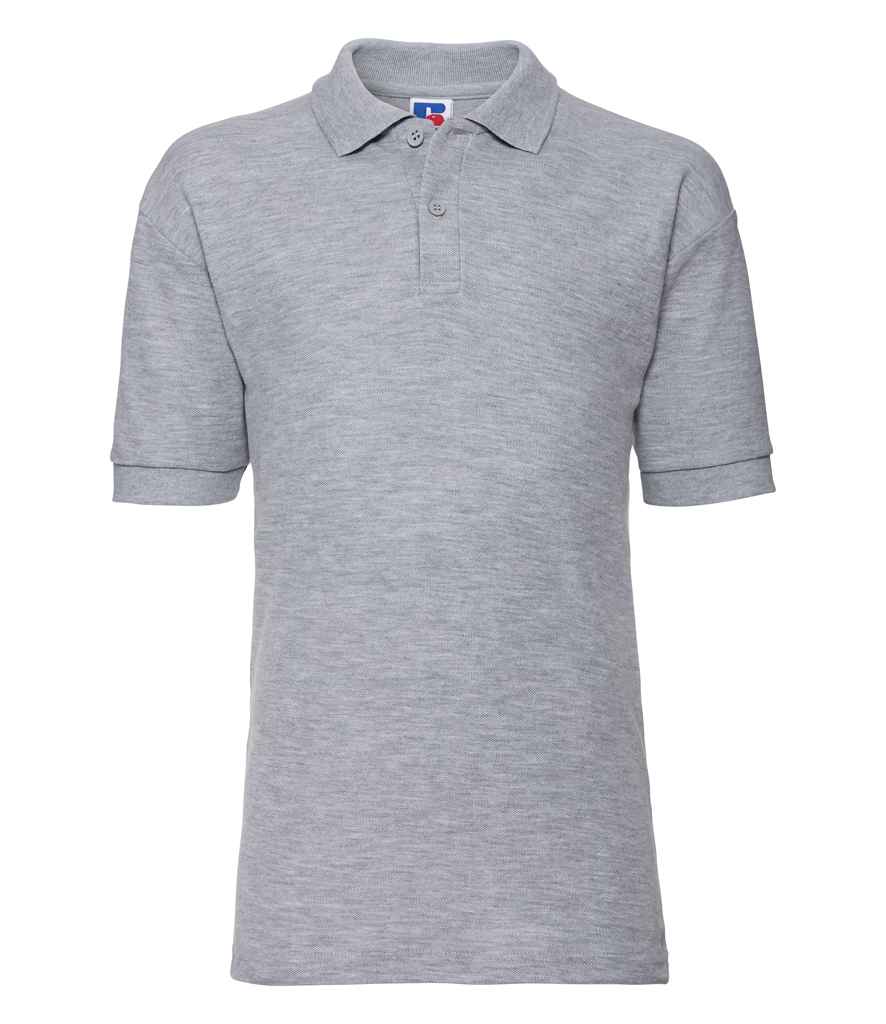 Russell Schoolgear Kids Poly/Cotton Piqué Polo Shirt Light Oxford