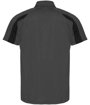 AWDis Cool Contrast Polo Shirt Charcoal/Jet Black