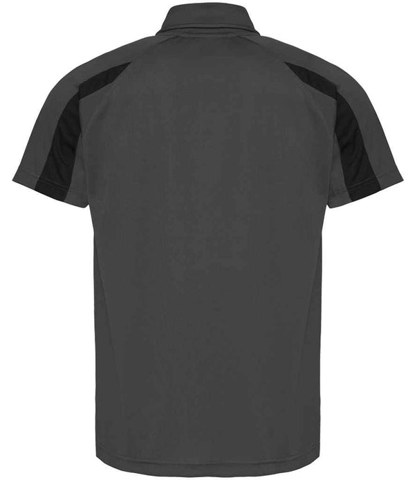 AWDis Cool Contrast Polo Shirt Charcoal/Jet Black