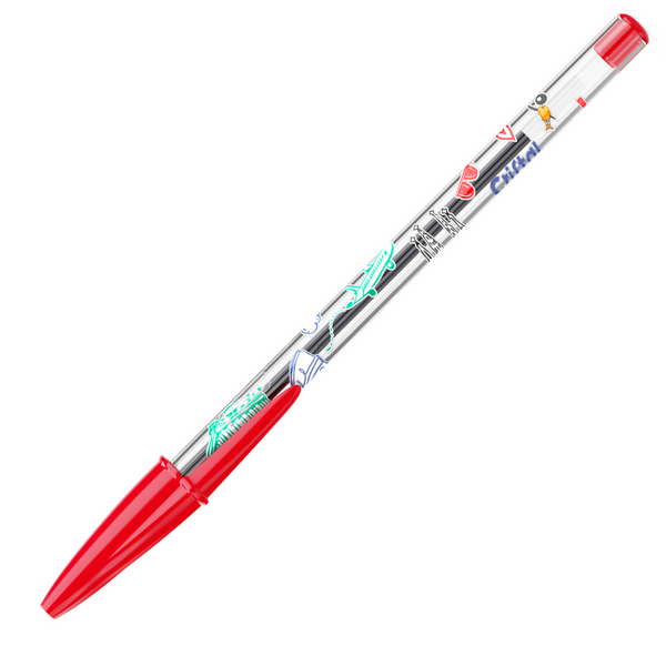 BIC® Cristal® Expression Red with Red Ink