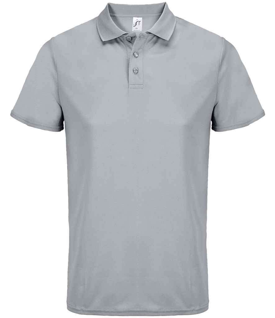 SOL'S Unisex Pitcher Recycled Polyester Piqué Polo Shirt Pure Grey