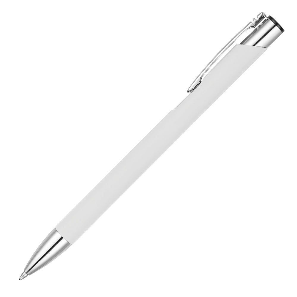 MOLE-MATE ball pen with chrome trim White
