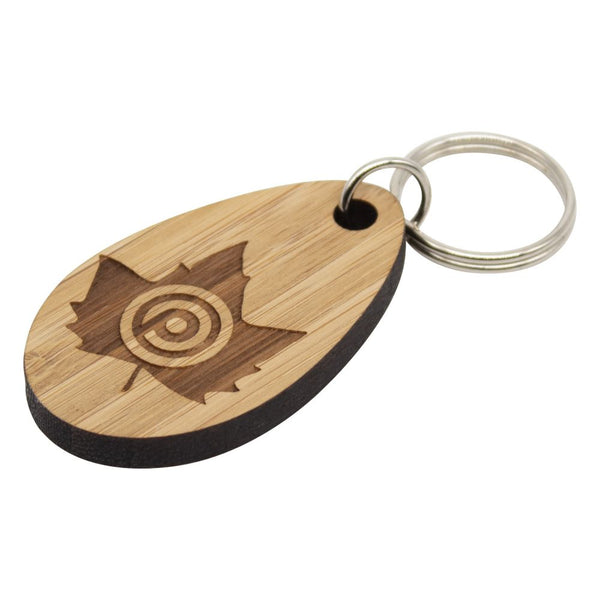Branded Bamboo Keyring (UK Made: Bespoke 50mm)