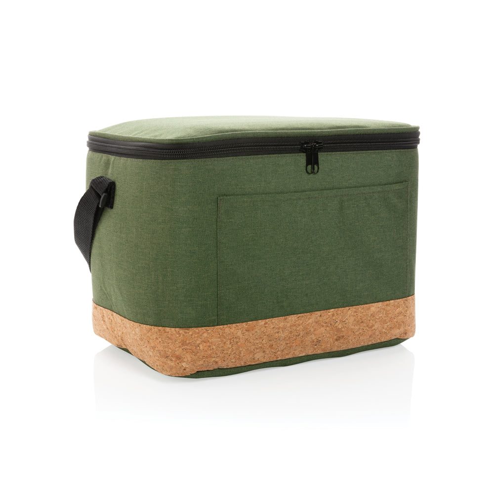 Branded Impact AWARE™ XL RPET two tone cooler bag with cork detail