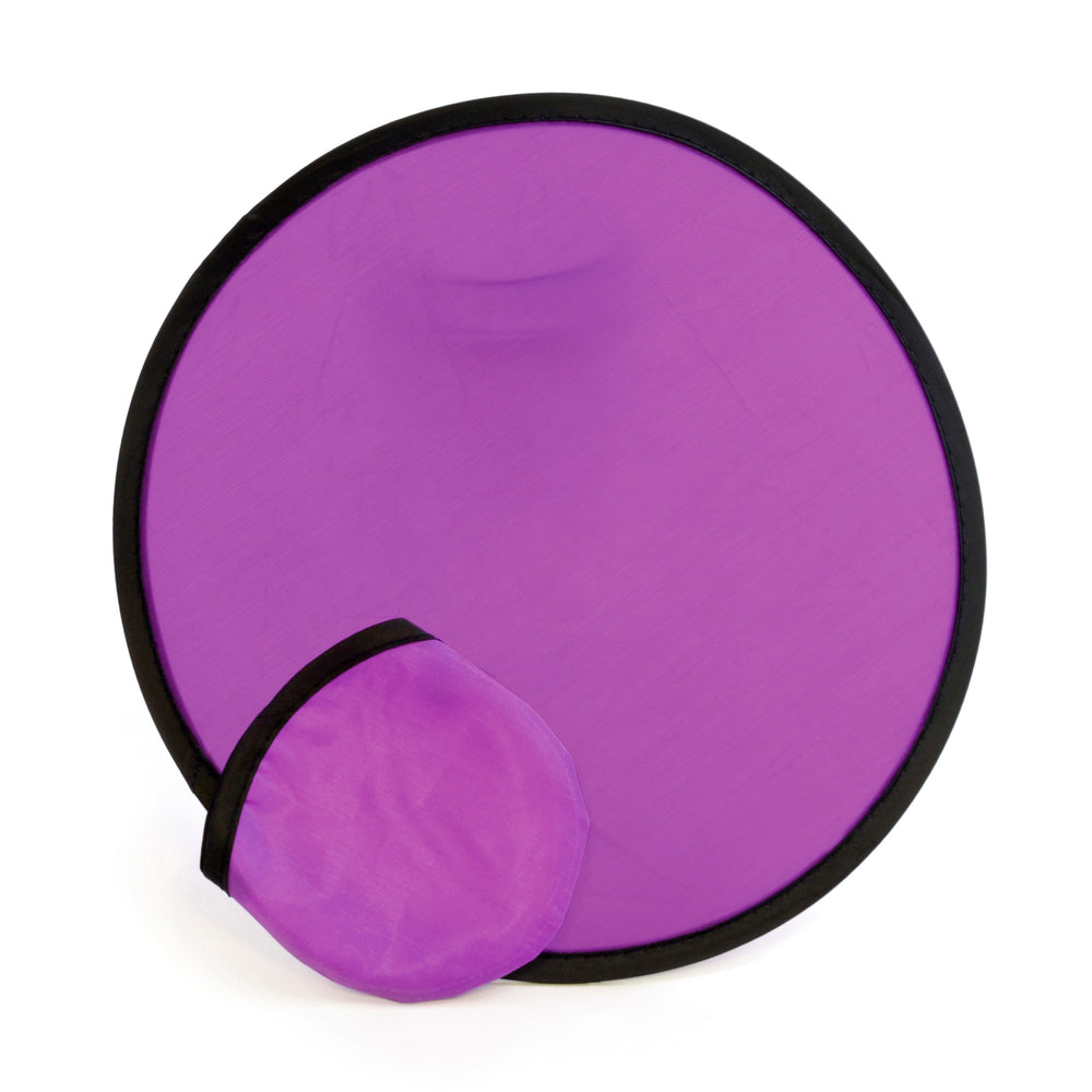 Branded Foldable Foldaway Frisbee with Pouch and Black trim