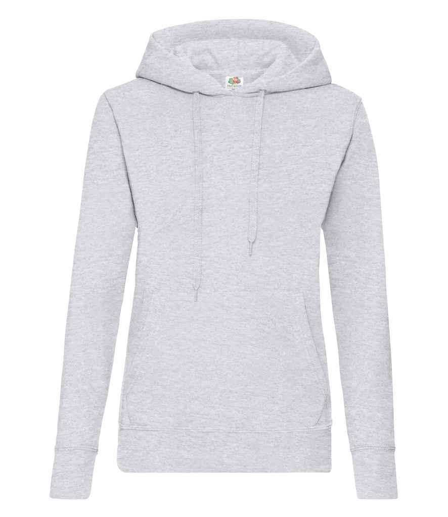 Fruit of the Loom Classic Lady Fit Hooded Sweatshirt Heather Grey