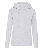 Fruit of the Loom Classic Lady Fit Hooded Sweatshirt Heather Grey
