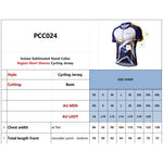 Raglan Unisex Sublimated Stand Collar Short Sleeves Cycling Jersey - 150gsm