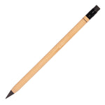 Eternity NATURAL Bamboo Pencil with eraser. BLACK Eraser Long Lasting