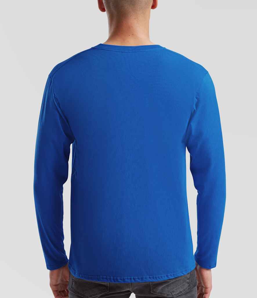 Fruit Loom Iconic 195 Long Sleeve T-Shirt Royal Blue