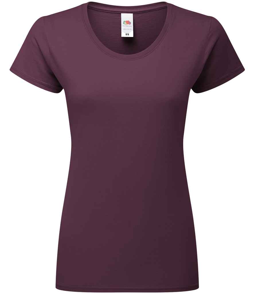Fruit of the Loom Ladies Iconic 195 T-Shirt Dark Plum