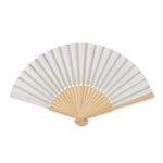 Branded Manual hand fan with bamboo handle